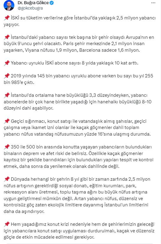İstanbul'da yaşayan gerçek yabancı sayısı: İSKİ raporlarında ortaya çıktı 6